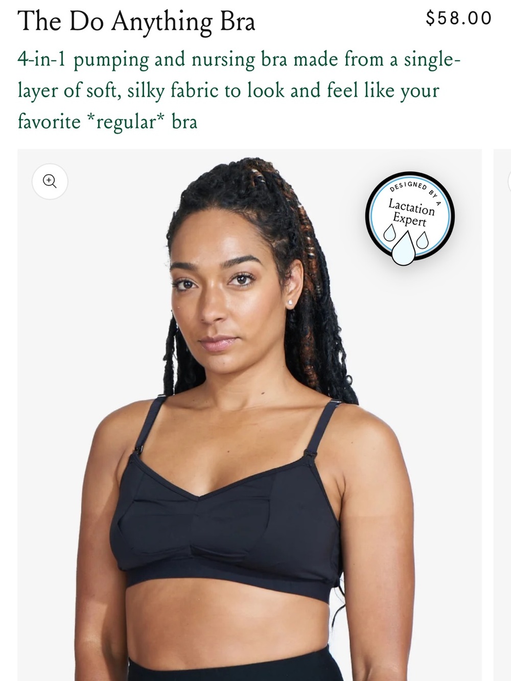 The Do Anything Bra – Nursing & Pumping Bra (Black) 3x